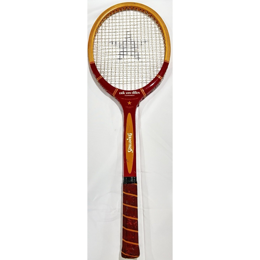 Spalding Erik Van Dillen Woodstar Vintage Wooden Tennis Racquet Tournament Japan